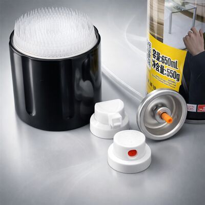 1 Inch Aerosol Foam Cleaner Valve và Brush Cap Set để làm sạch thảm